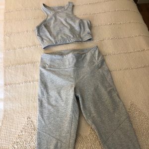 Outdoor voices grey active wear set